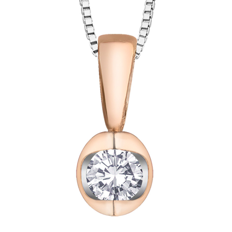 Tension set hot sale diamond pendant